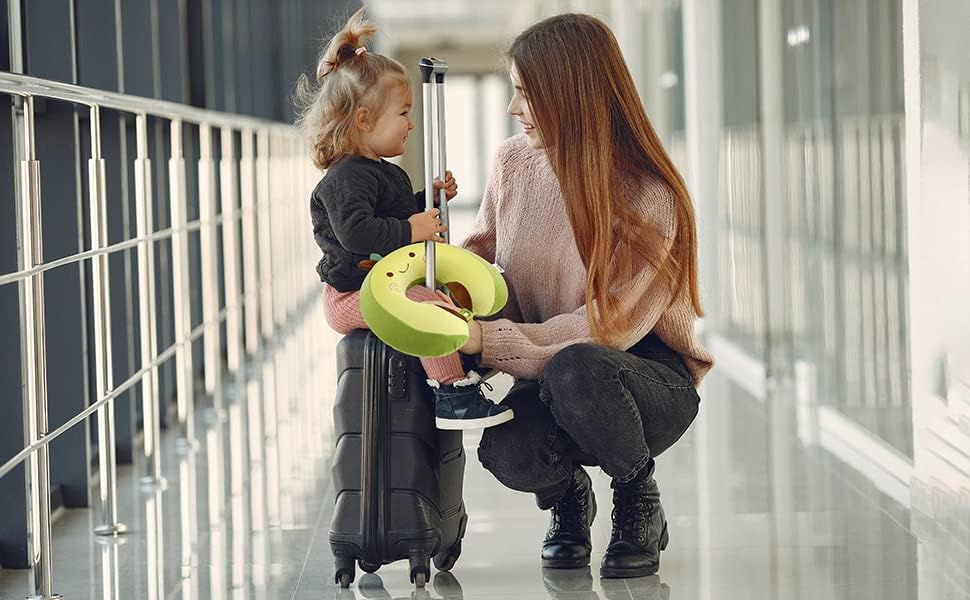 Neck Pillow for Kids Teen Toddlers Travel Accessories for Airplane Car Recline Neck Chin Head Support