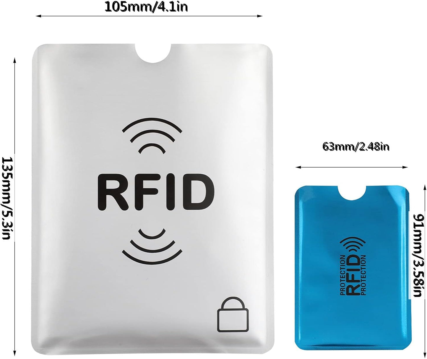 12 Colorful Credit Card Protector RFID Blocking Sleeve & 4 RFID Passport Holder Effectively Protect Your Credit