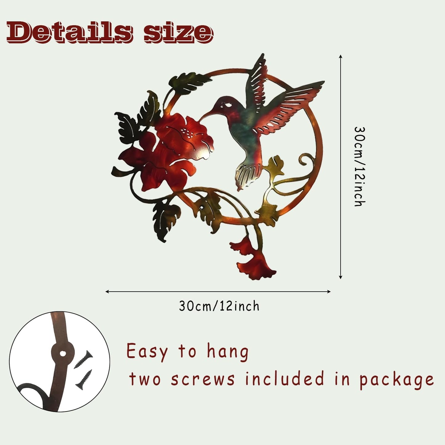 Metal Bird Wall Art Decor Hummingbird Wall Art Silhouette for your patio garden