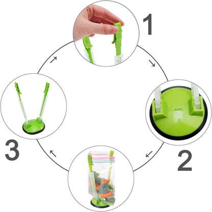 Baggy Rack Holder For Food Prep Ziplock Bag Meal Planning/Plastic Freezer Bag Holders