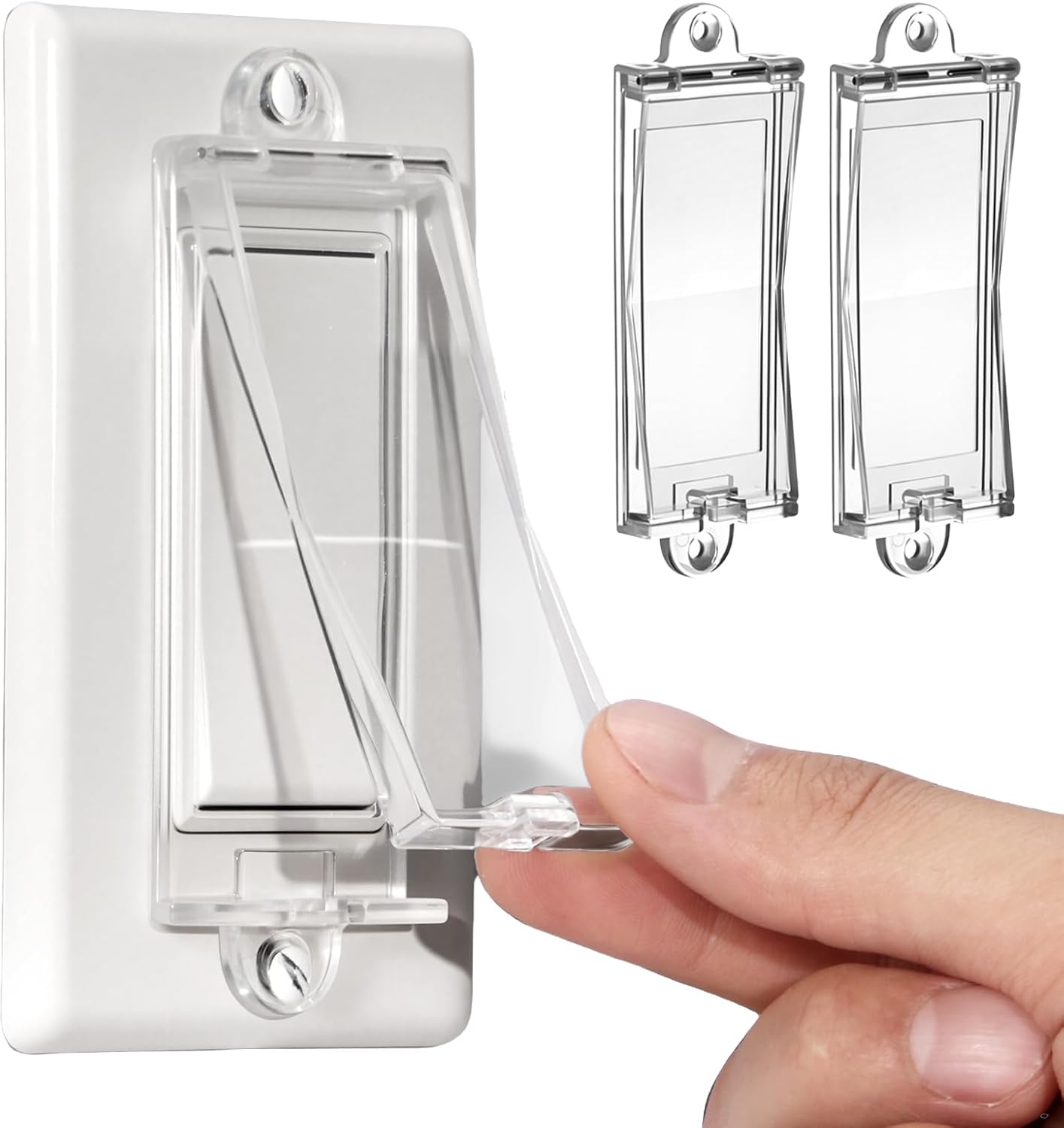 2 Light Switch Guard Cover Baby Proof Wall Switch Cover Guard for Rocker Light Switch Protects Your Lights