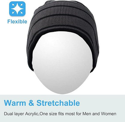 Bluetooth Beanie Hat Wireless Headphone for Outdoor Sports Xmas Gifts Stocking Stuffers