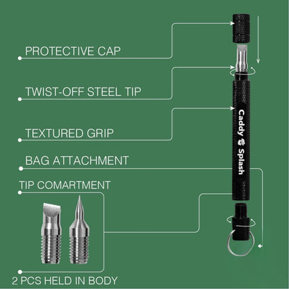 Golf Club Groove Sharpener Tool  3-in-1 Golf Club Cleaner for Wedge Iron - Oblique Straight Spike Replacement Tips