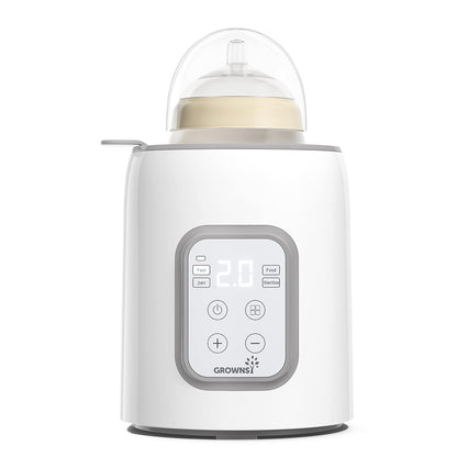 Grownsy 8-in-1 Fast Baby Bottle Warmer with Timer, Safe for Breastmilk Nutrients, Accurate Temperature Control