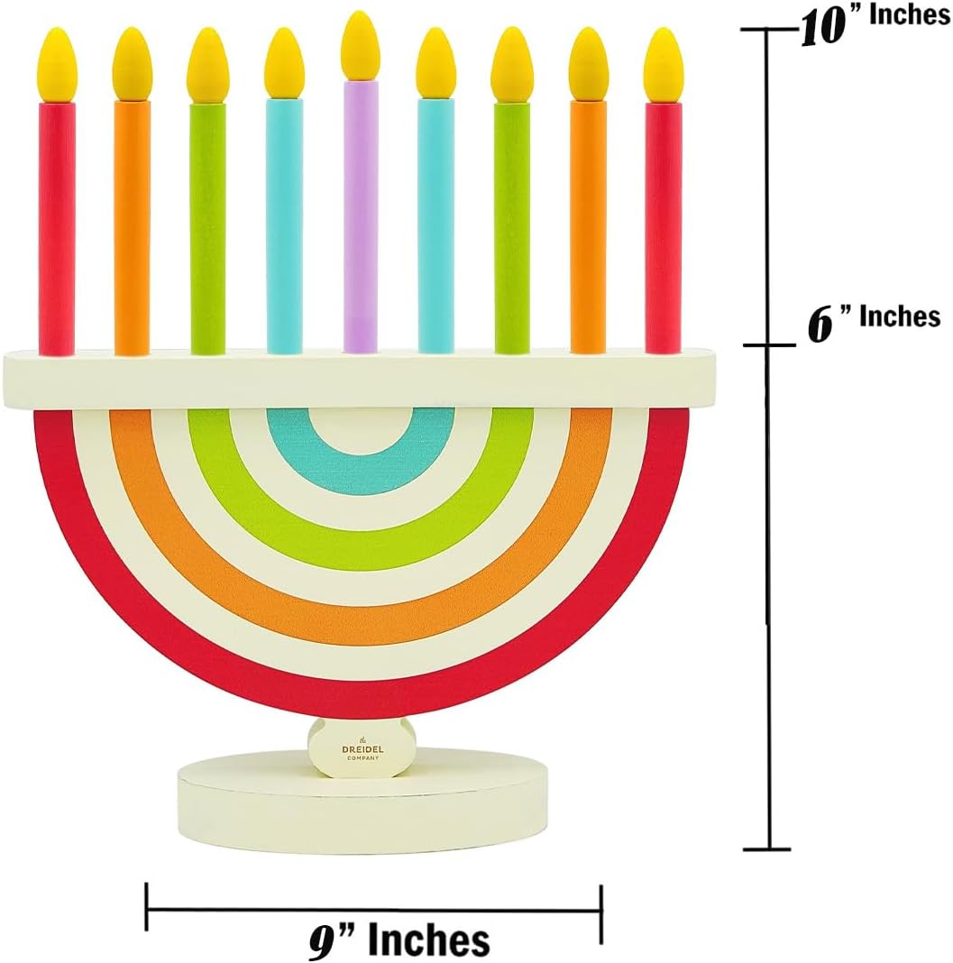 Children Wooden Chanukah Menorah with Removable Candles (Single)