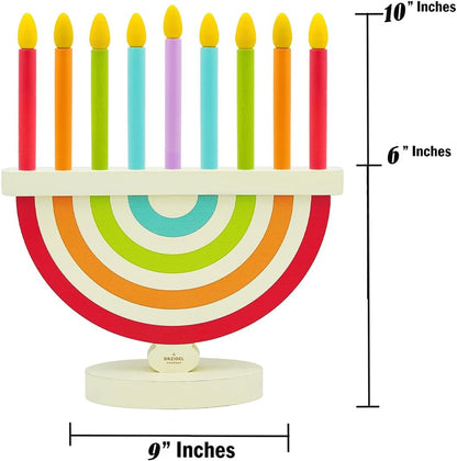 Children Wooden Chanukah Menorah with Removable Candles (Single)
