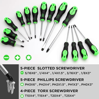 86PCS Magnetic Screwdriver Set Includes Slotted Phillips Torx Mini Precision Screwdriver Replaceable