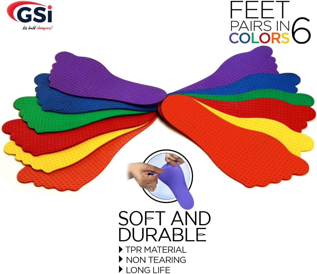Non Slip for Kids Education and Preschool classroom Kindergarten Learning activity with hand feet