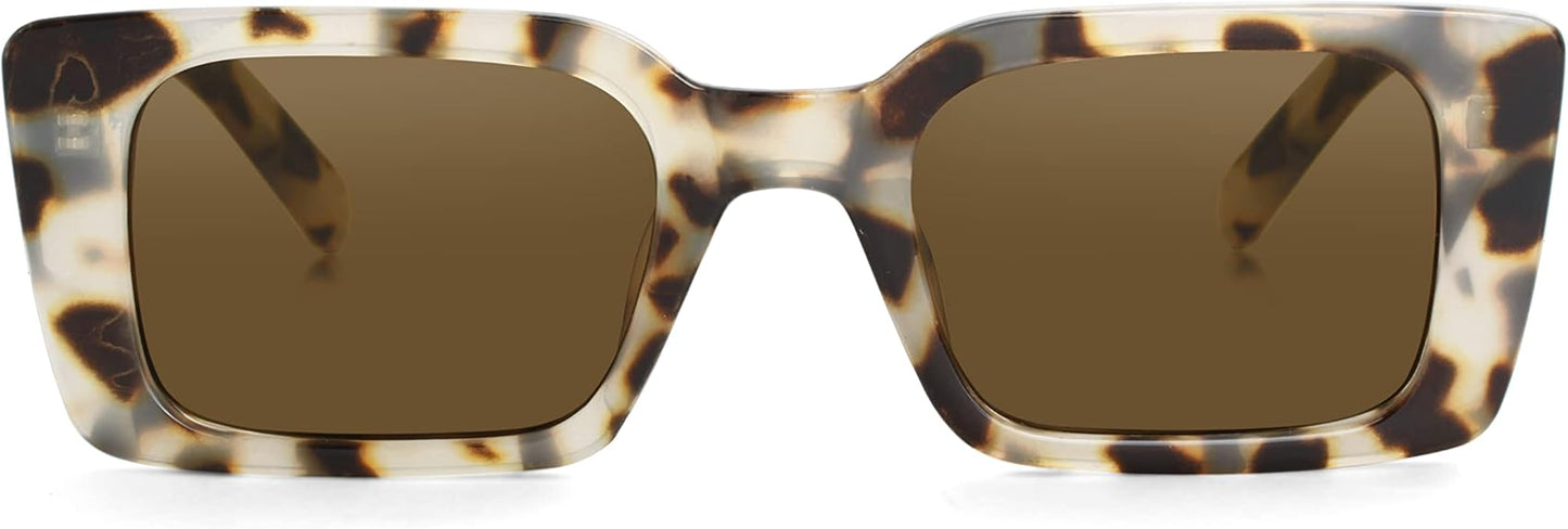 Rectangle Sunglasses for Women Men Vintage Fashion Sun Glasses