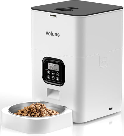 Automatic Cat Feeders Timed Pet Feeder for Cats and Dogs with Dry Food Dispenser, Desiccant Bag