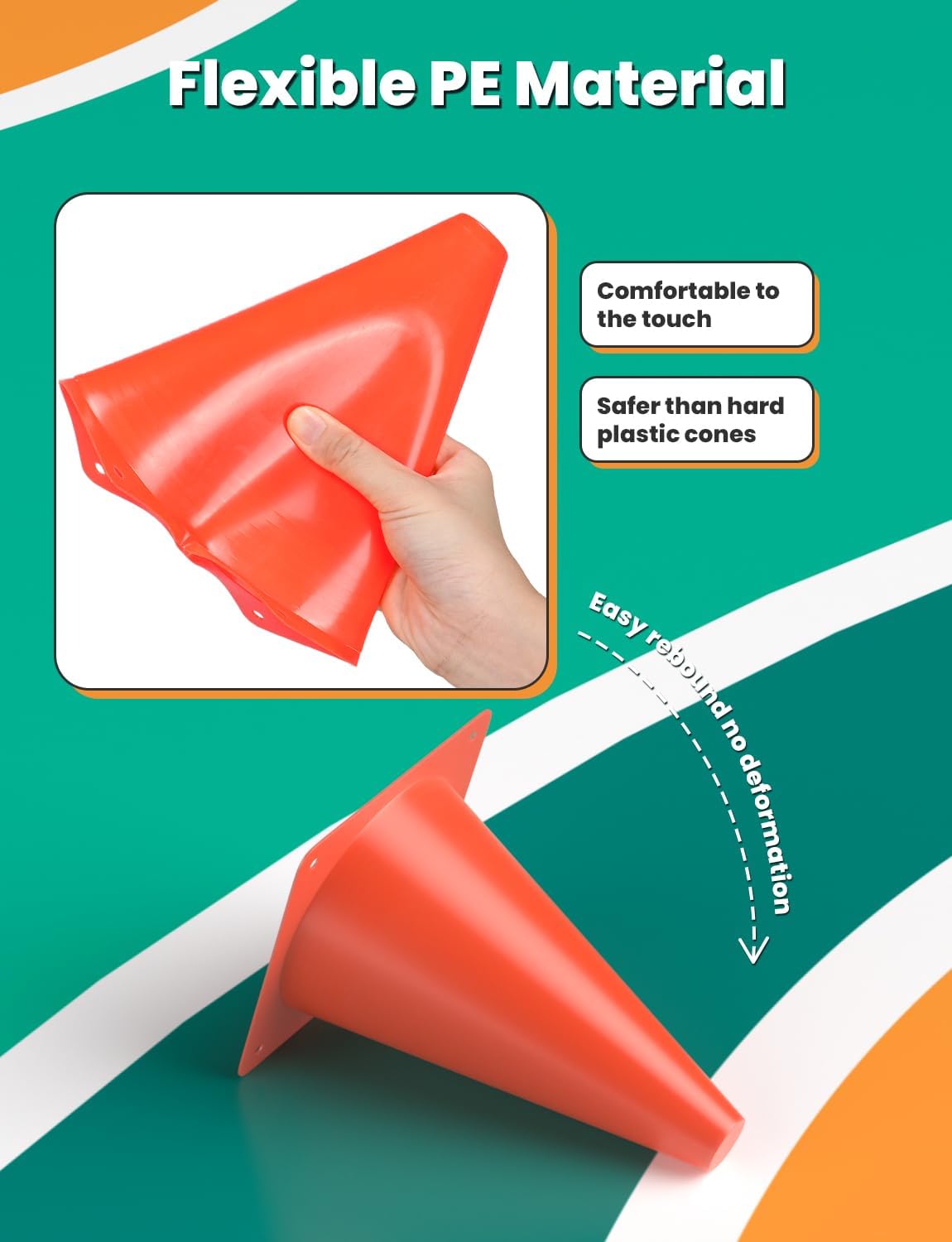 Disc Soccer Sport Cones Training Field Marker Agility Cones for Basketball Coaching Practice