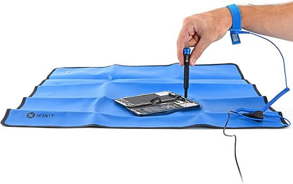 Portable Anti-Static Mat - ESD Pad Wrist Strap Grounding Cord for Electronics Repair