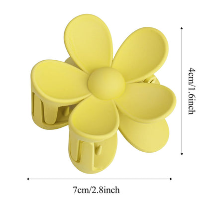 12 Piece Flower Claw Clips  Large Jaw Clips for Women & Girls  Thick & Thin Hair  12 Colors  Matte Non-Slip