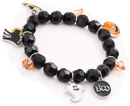 Bracelets Ghost Pumpkin Switch Charm Bracelets Gifts Stretch Beaded Bracelets