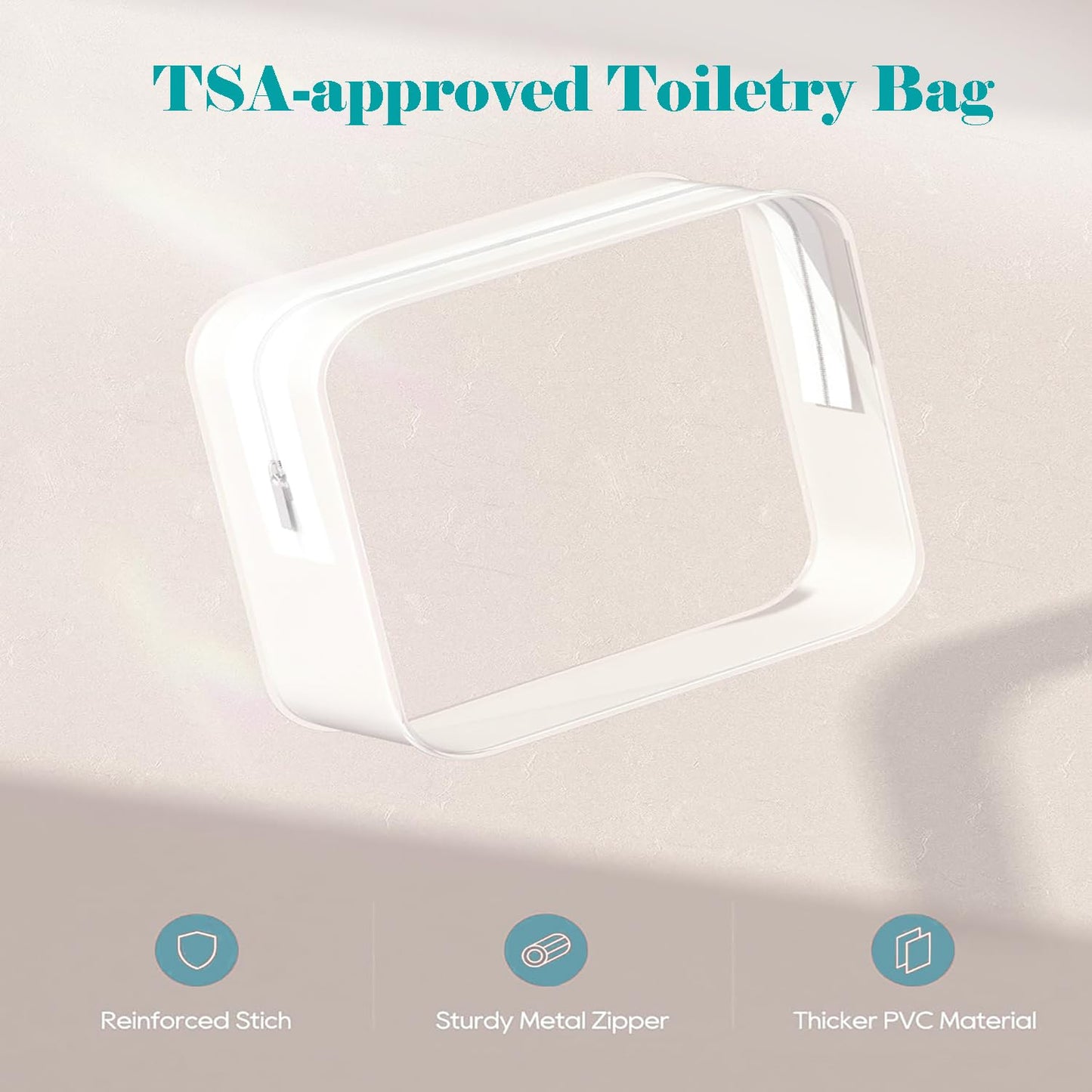 3.4oz/100ml Refillable Plastic Containers with TSA Approved Toiletry Bag Clear Cosmetic Kit for Shampoo