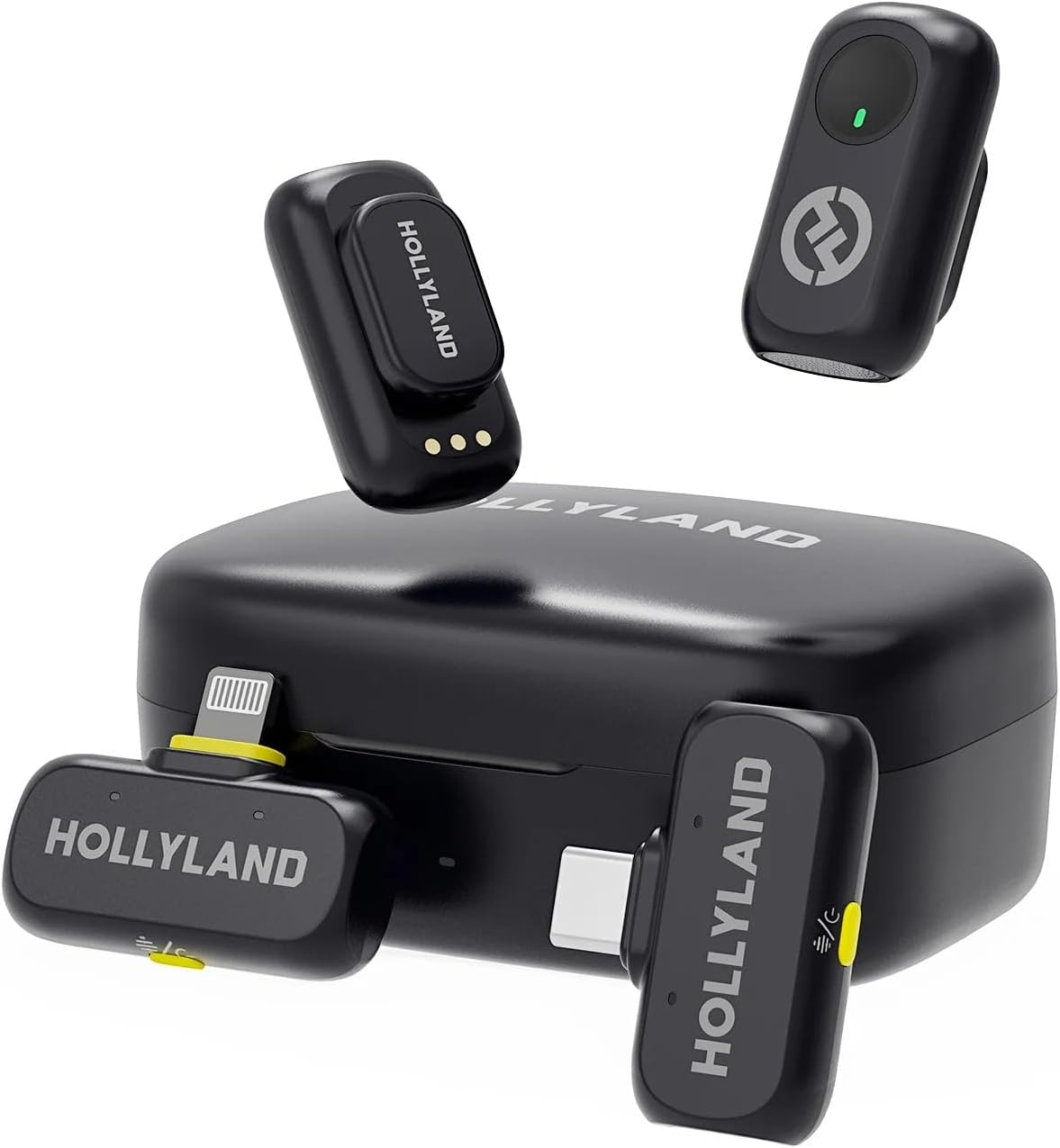 A1 Wireless Microphone for iPhone & Android 48kHz/24-bit Studio Audio 3-Level Noise Cancellation 200m Range Magnetic Mini Mic