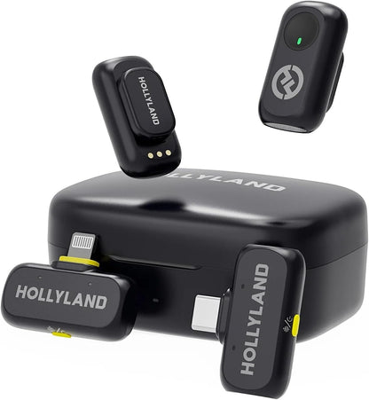 A1 Wireless Microphone for iPhone & Android 48kHz/24-bit Studio Audio 3-Level Noise Cancellation 200m Range Magnetic Mini Mic