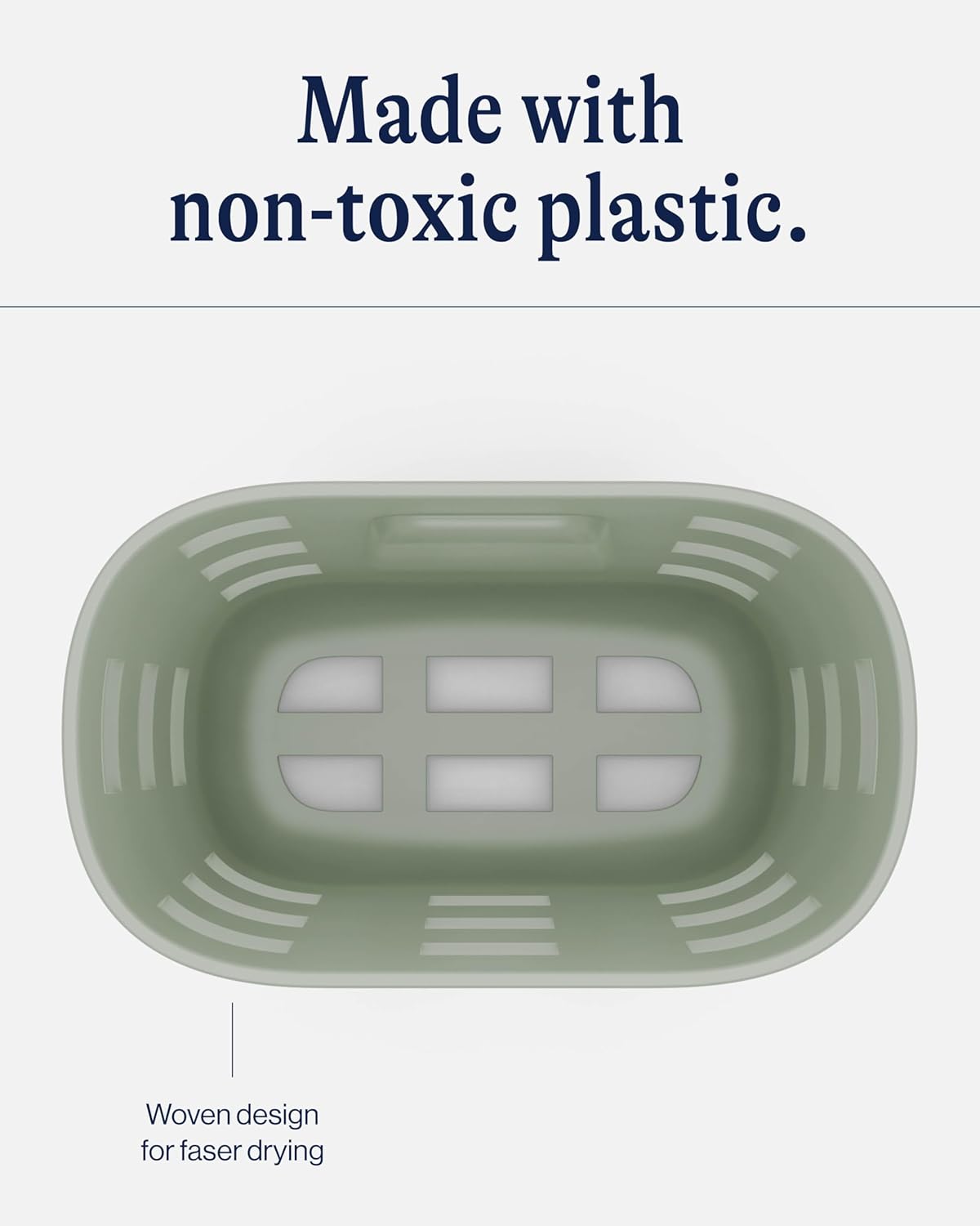 Bath Time Storage Bin Keep Items Organized & Dry with Non-Toxic Plastic Easy Cleanup Removable Drying Bin