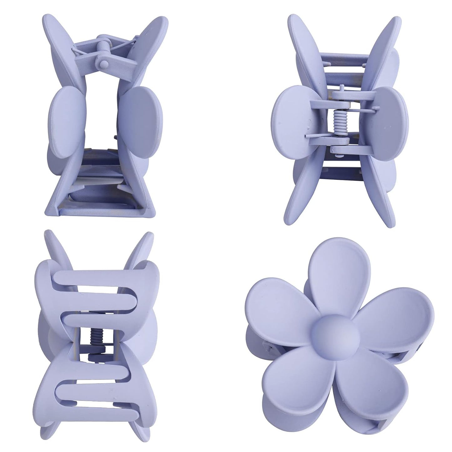 12 Piece Flower Claw Clips  Large Jaw Clips for Women & Girls  Thick & Thin Hair  12 Colors  Matte Non-Slip