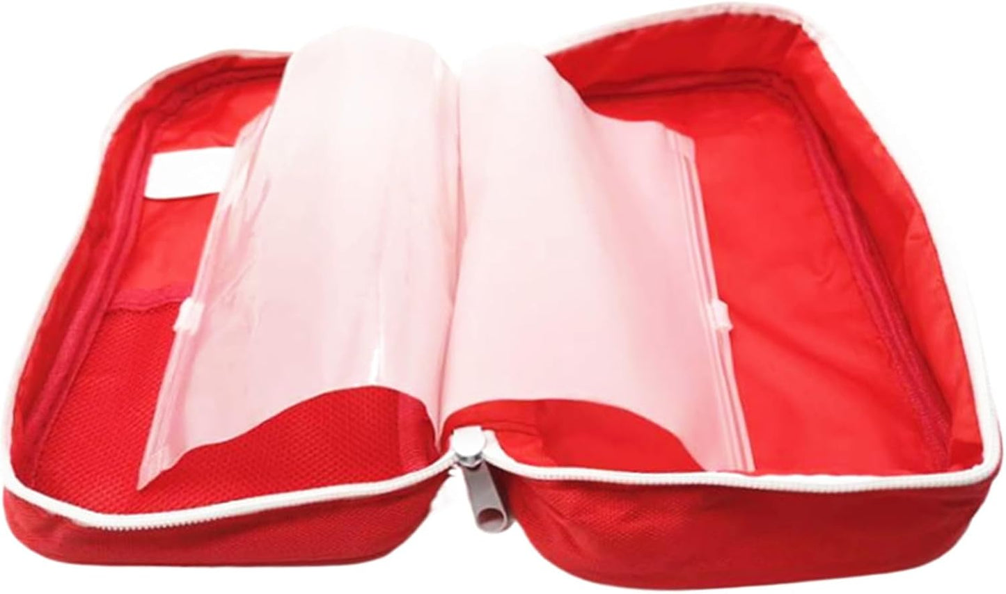 First Aid Kit Empty Medical Storage Bag Red Trauma Bag for Emergency First Aid Kits Car Workshop