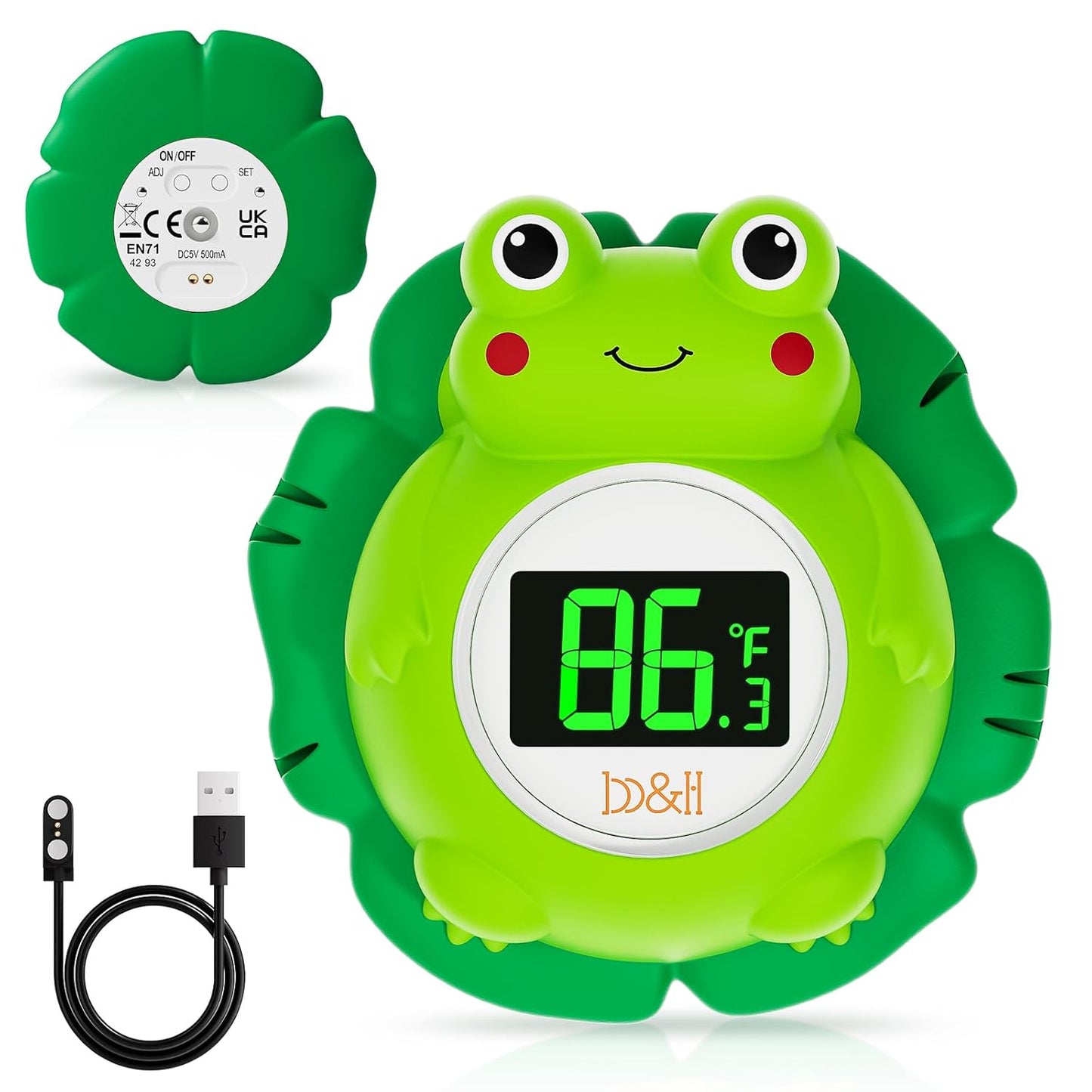 Rechargeable Baby Bath Thermometer Floating Safety Toddlers Bathtub Thermometer for Accurately