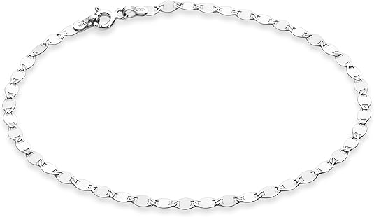925 Sterling Silver or 18K Gold Plated 925 Sterling Silver Sparkle Mirror Link Chain Bracelet for Women