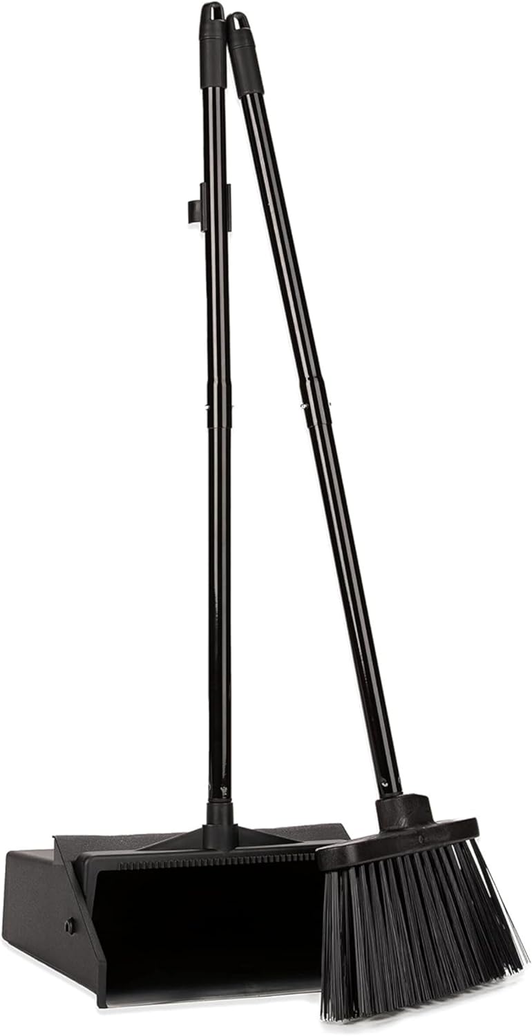 Dust Pan and Broom Set Essential Cleaning Tools for Home and Commercial Use 36" Handle