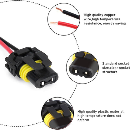 Harness Socket 9005 9006 HB3 HB4 Pigtail Sockets Harness Replacement Part for Headlights or Fog Lights Car Accessories