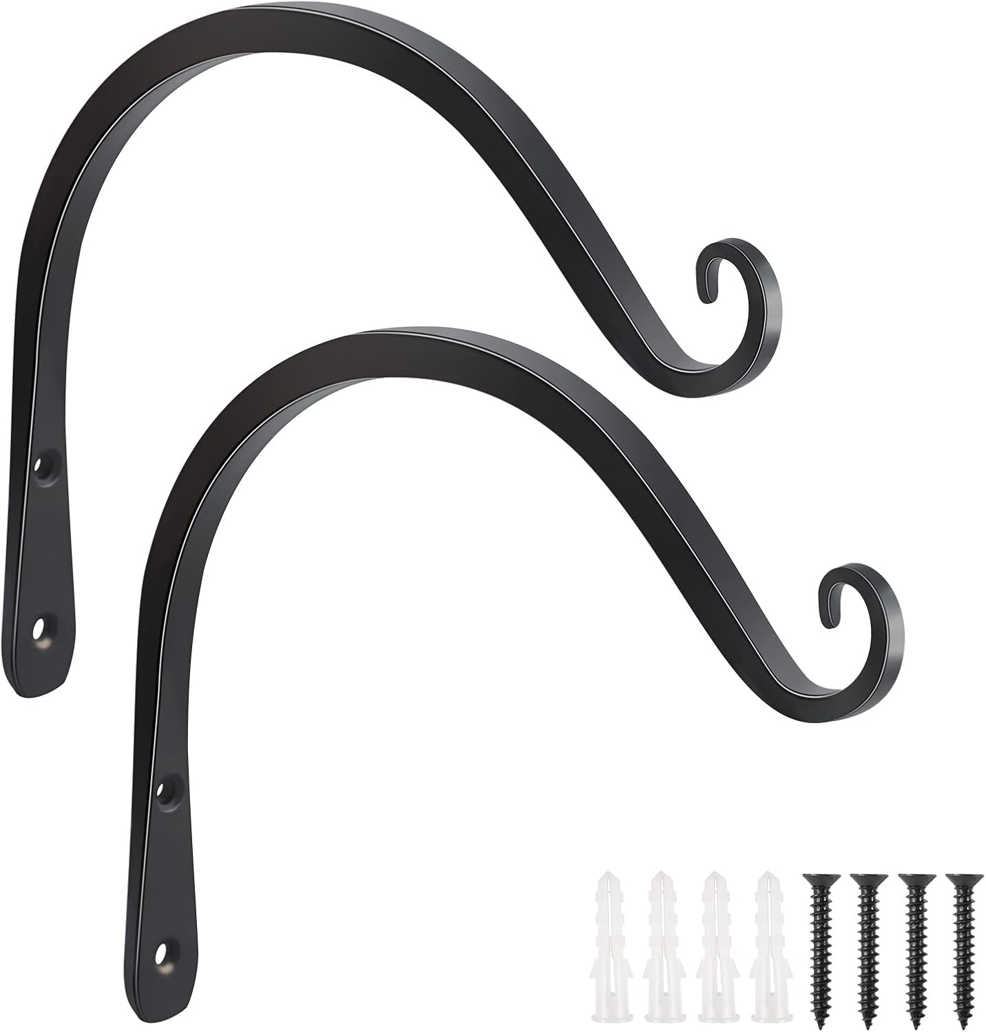 2 Pack 8 Inch Hanging Plant Bracket Wall Hooks Decorative Plant Hangers for Outdoor Hanging Bird Feeders