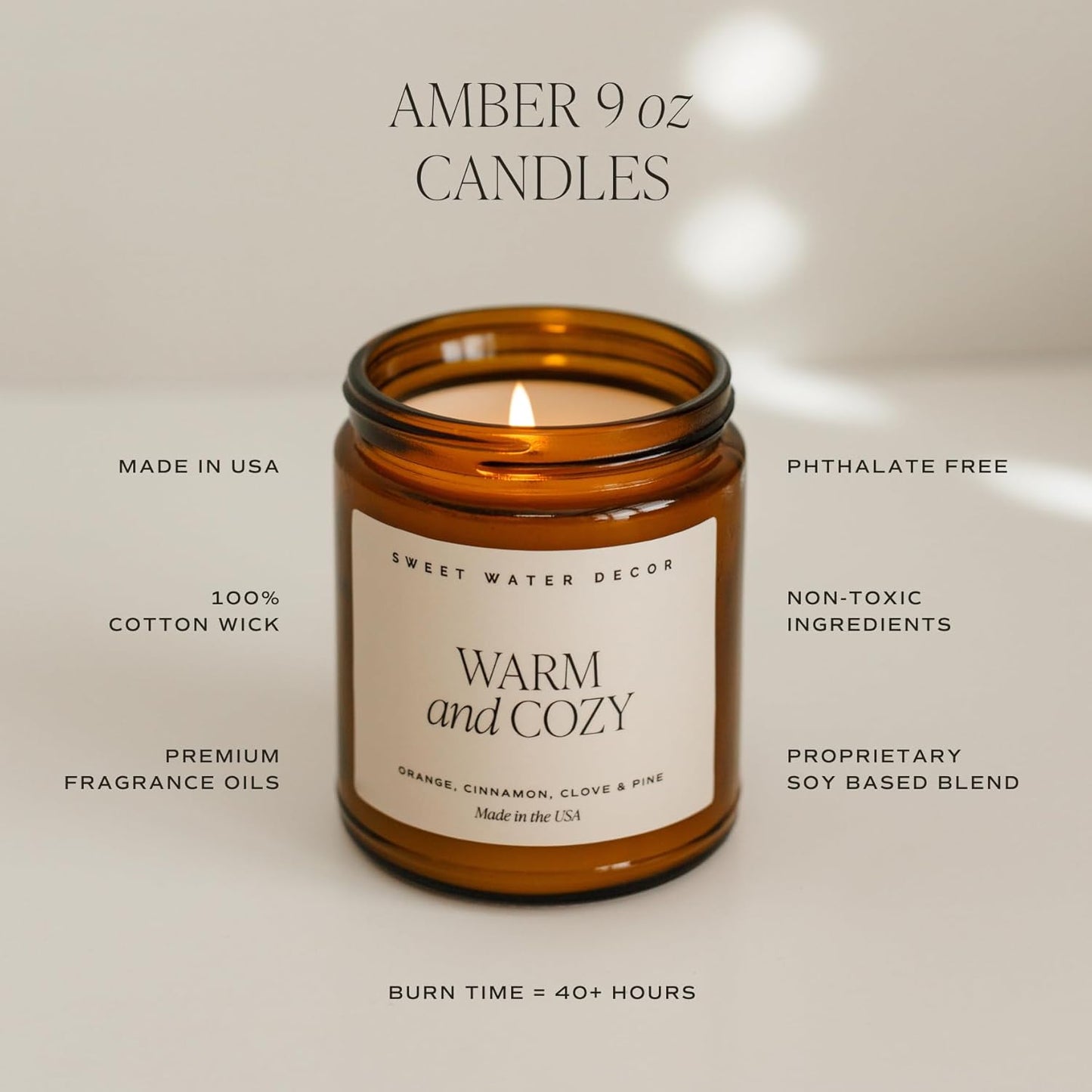 Hello Fall Soy Candles - Fall Candle with Hot Cider, Cinnamon, Cloves, and Nutmeg Scent for Home