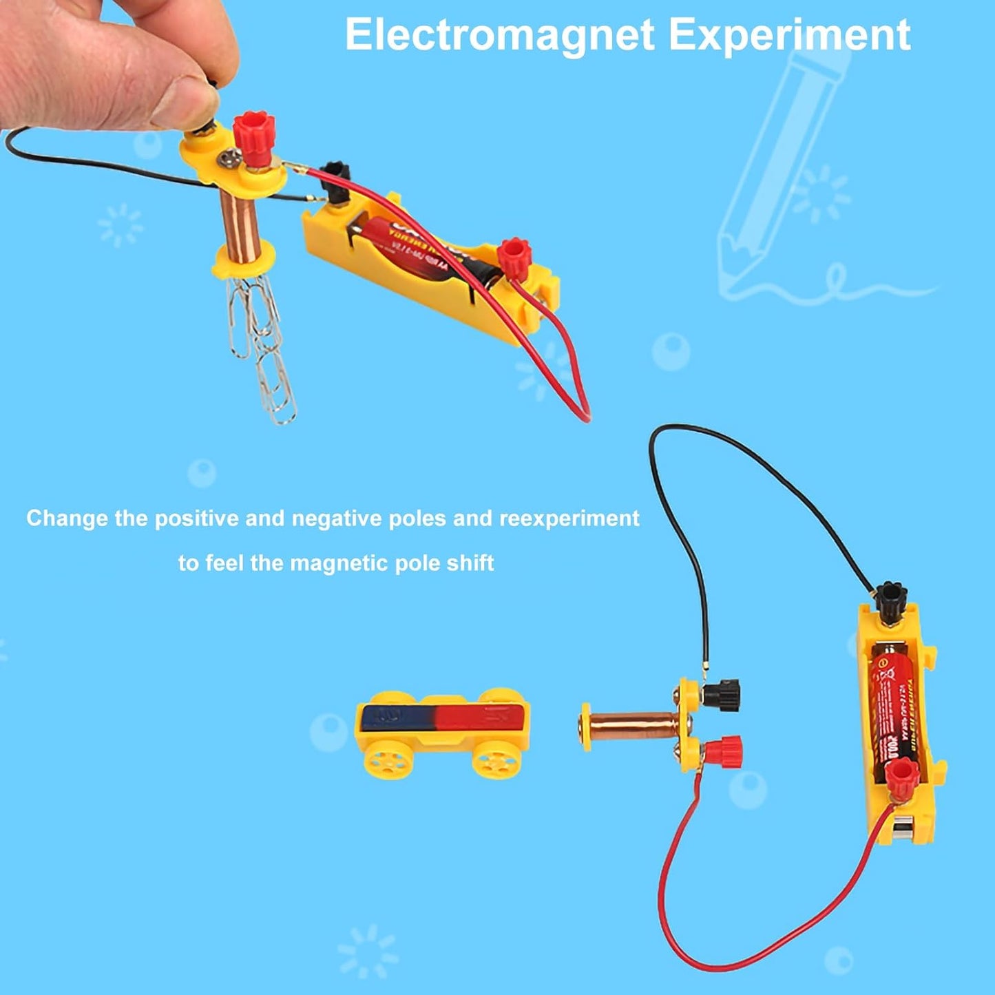 Large Science Lab Magnet Kit Physics Electromagnet Experiment Set for School Education