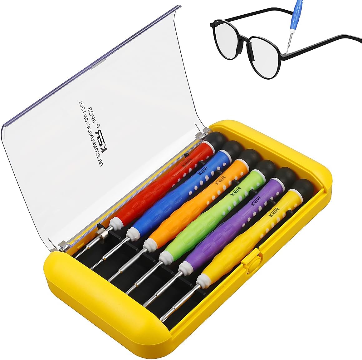 Set of 6 Mini Screw Driver Professional Repair Tool Kit for Eyeglass Glasses Sunglasses Electronics