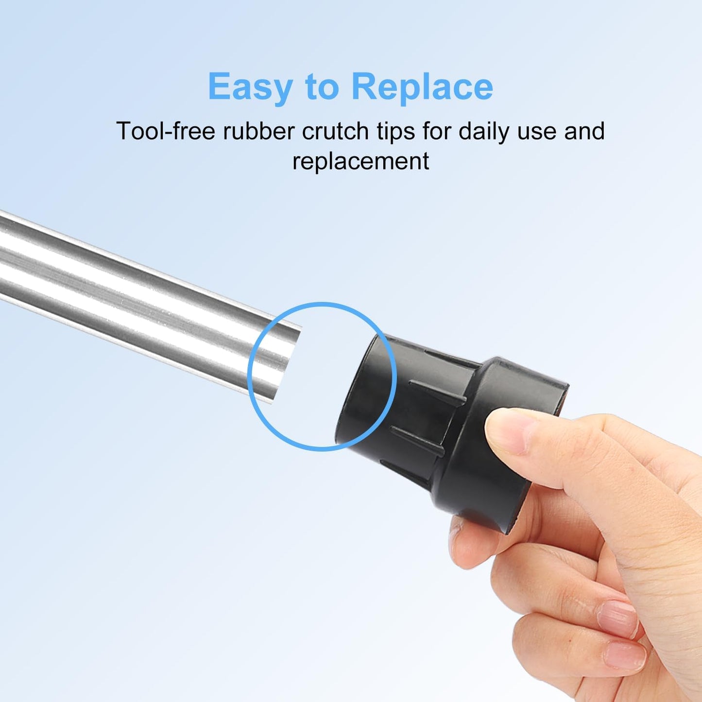 Rubber Cane Tips 1" (4 X 25mm) Heavy Duty End Stoppers for Walking Can 1 inch Replacement Feet Caps for Walkers