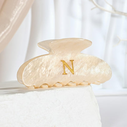 Hair Clips For Women Alphabet Hair Claw Initial Hair Clip Fashion Glitter Chic Monogram Claw Clip Hair Accessory