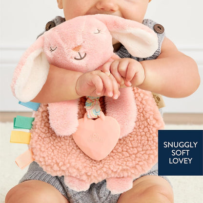 Lovey Including Teether  Baby Lovey with Teether Textured Ribbons & Dangle Arms Features Crinkle Sound