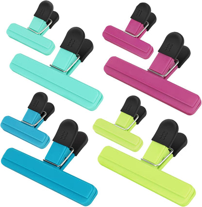 8 Pack Food Clips Upgrade Wide Open Bag Clips for Food Storage with Air Tight Seal Grip