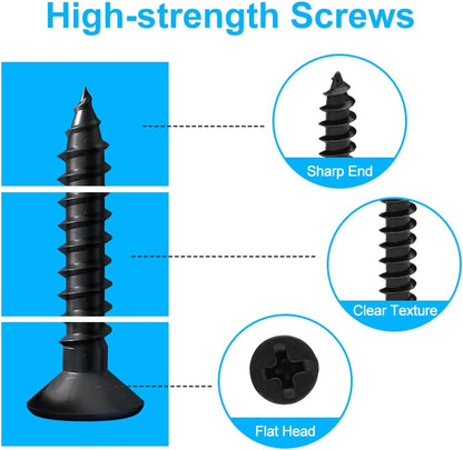 40PCS L Brace Black Small L Brackets for Wood, Stainless Steel Corner Brace Metal Right Angle Bracket