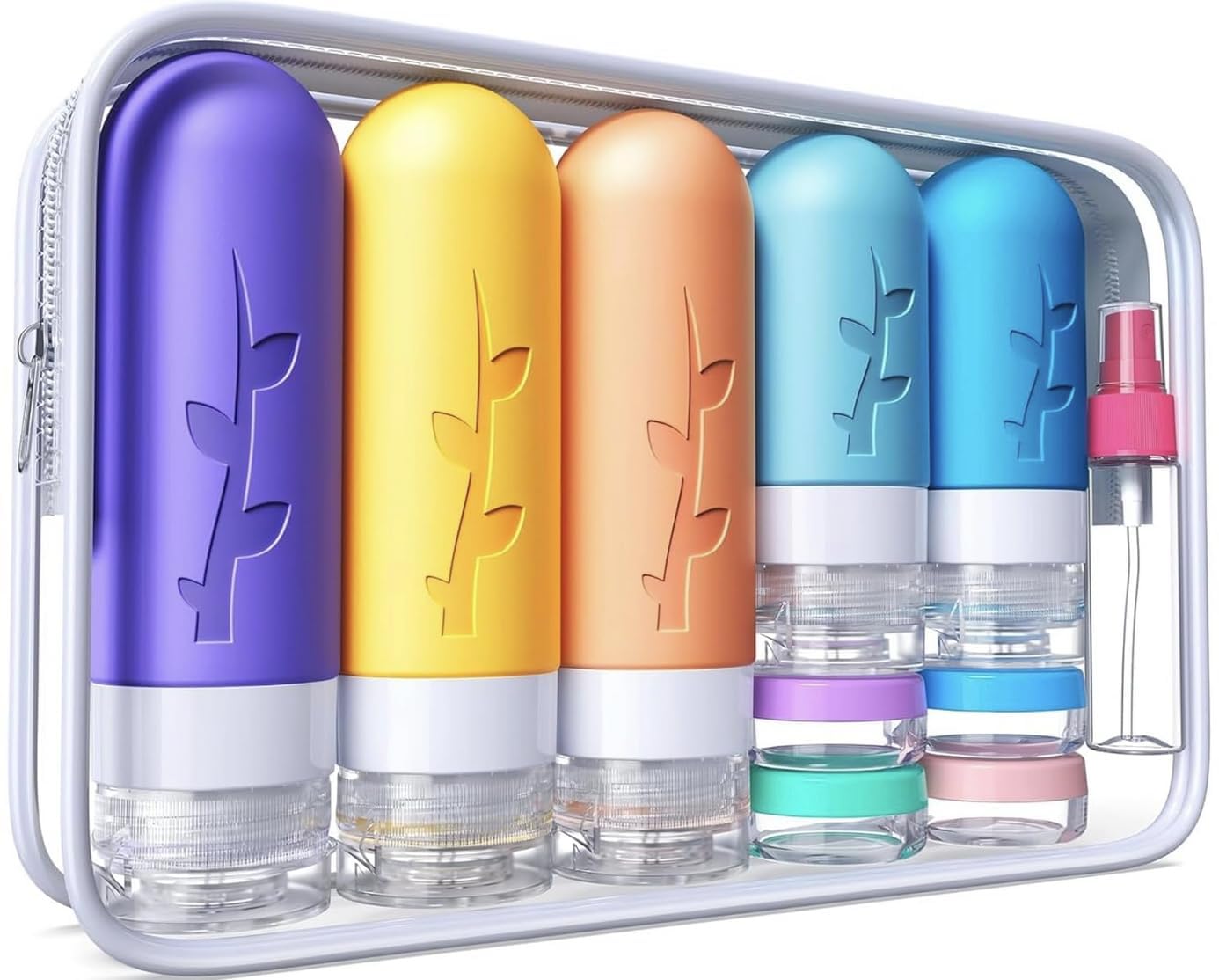 Travel Bottles for Toiletries TSA Approved Silicone Size Containers for toiletries Refillable & Leakproof