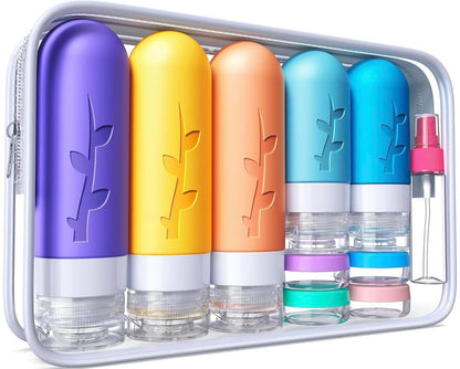 Travel Bottles for Toiletries TSA Approved Silicone Size Containers for toiletries Refillable & Leakproof