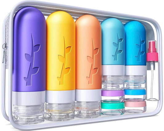 Travel Bottles for Toiletries TSA Approved Silicone Size Containers for toiletries Refillable & Leakproof