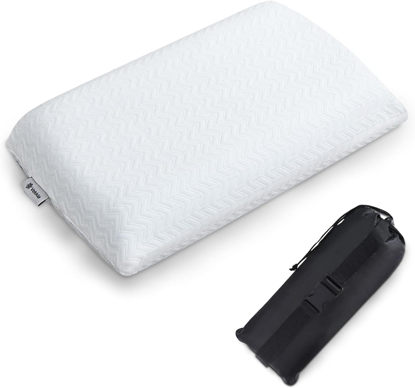 Memory Foam Pillow Compressible Camping Pillow with Washable Cover Ergonomic Supportive Pillow for Sleeping Ideal
