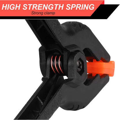 12 Pack Plastic Spring Clamps 3.5inch Small Heavy Duty Clips for Crafts Backdrop Stand Woodworking