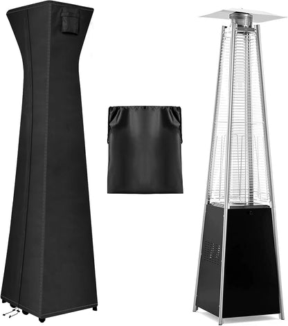 Outdoor Patio Heater Covers with Zipper and Storage Bag Dust-proof UV-Resistant Windproof Propane