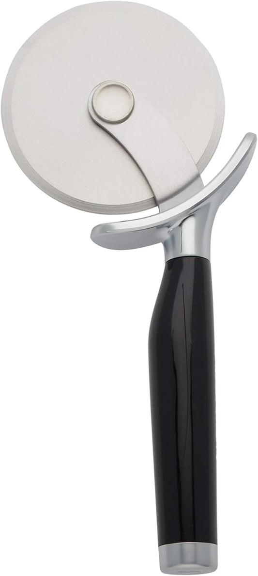 Pizza Wheel with Sharp Blade For Cutting Through Crusts Pies and More Built In Finger Guard