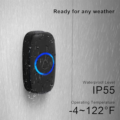 Wireless Doorbell Easy installation Waterproof Adjustable Volume 58 Chimes Colorful LED