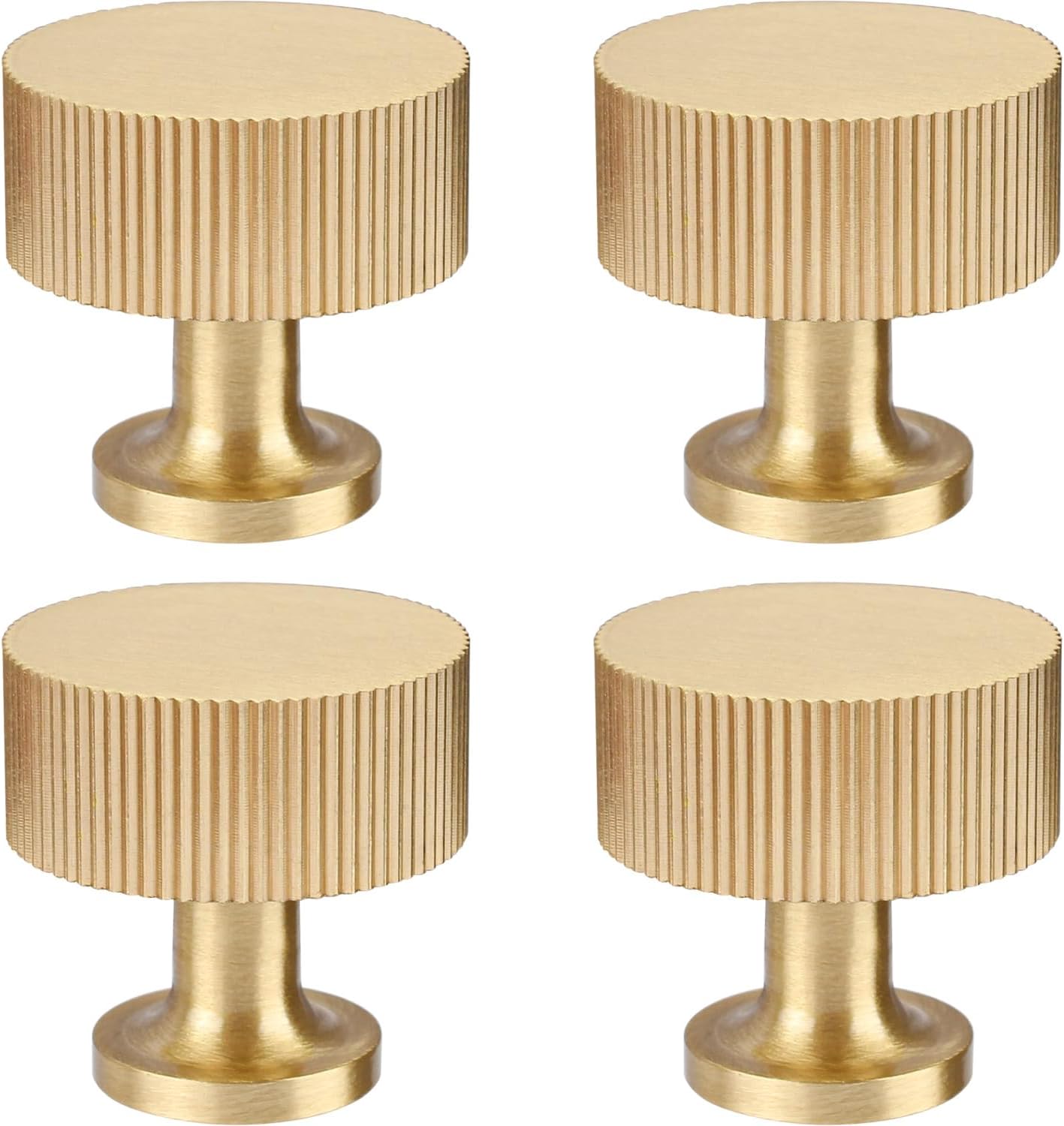 4pcs Solid Brass Cabinet Knobs Pulls Cabinet Drawer Dresser Gold Knobs Modern Handles