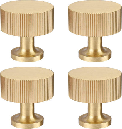 4pcs Solid Brass Cabinet Knobs Pulls Cabinet Drawer Dresser Gold Knobs Modern Handles