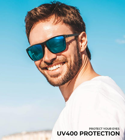 Polarized Sunglasses for Men Lightweight Sun Glasses with UV Protection for Driving Fishing