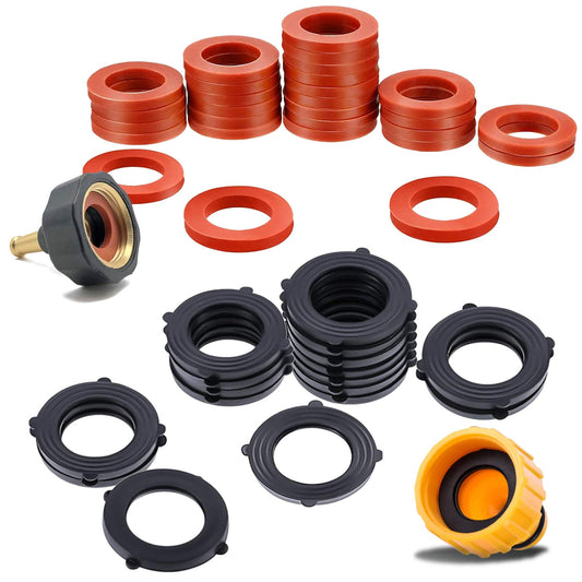 50 Pack Fit All ¾” Standard Water Hose Washers and Faucet Fittings, Heavy Duty Rubber Washer Seals