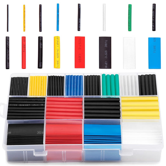 580 pcs 2:1 Heat Shrink Tubing Kit 6 Colors 11 Sizes Assorted Sleeving Tube Wrap Cable Wire Kit for DIY